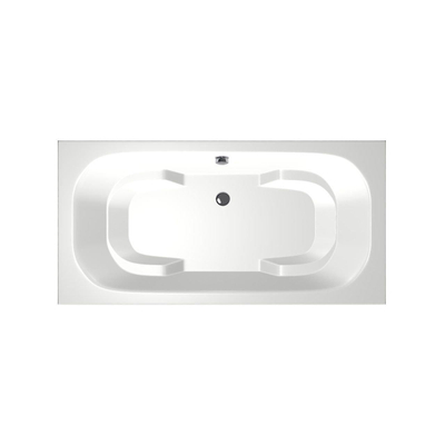 Xenz Tanga Duobad - 180x90x51 - afvoer Midden - acryl - wit