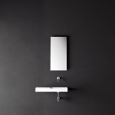 Clou Mini Wash Me lave-mains 56x19cm gauche sans bonde Aluite Blanc mat