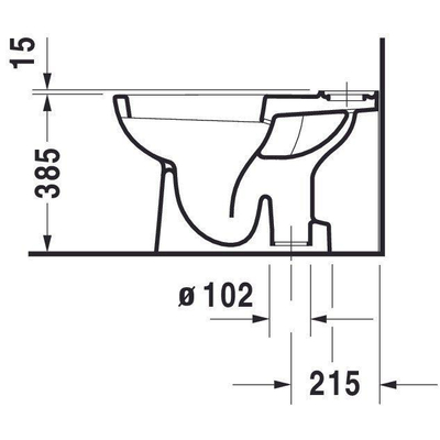 Duravit D Code Cuvette pour pack WC à fond creux EV Blanc