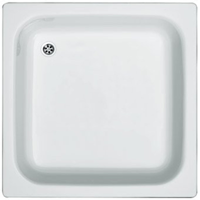 Plieger Brussel douchebak vierkant plaatstaal 90x90x14cm wit