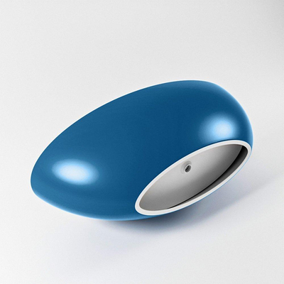 MONDIAZ FLOAT baignoire îlot 170x80cm couleur Jeans baignoire intérieure talc