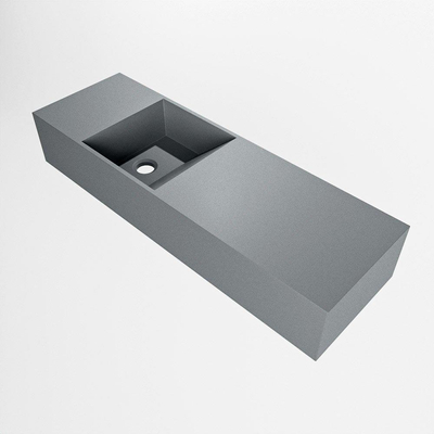 Mondiaz TYNE Lave-main - 70x23x12cm - lavabo gauche - sans trou de robinet - Solid Surface - Plata