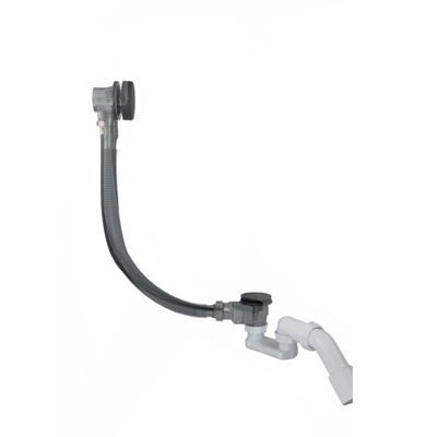 Fortifura Calvi Ensemble vidage de baignoire - commande rotative - noir mat