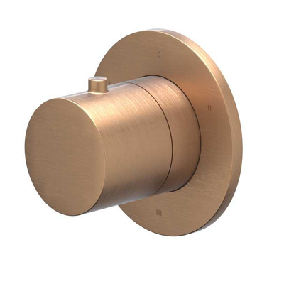 IVY Bond Partie apparente - 3 voies - inverseur d'arrêt - symmetry - rosace ronde - cuivre brossé mat PVD
