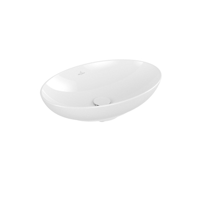 Villeroy & Boch Loop & friends lavabo à poser - 56x38cm - ovale sans trop-plein ceramic+ blanc brillant