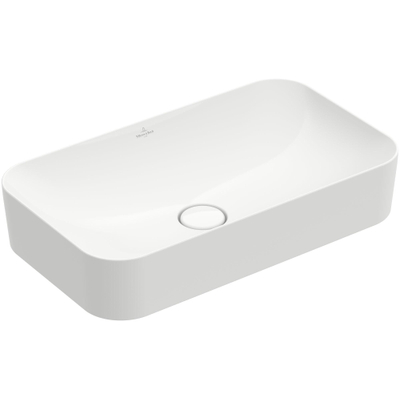 Villeroy & Boch finion opzetwastafel - 60x35cm - zonder kraangat - zonder overloop CeramicPlus - White Alpine (glans wit)