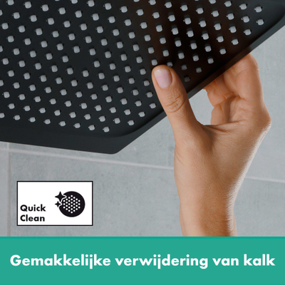 Hansgrohe vernis douche de tête 23x17cm ecosmart noir mat