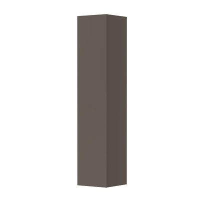Meuble colonne 1 porte sans poignée laqué taupe mat