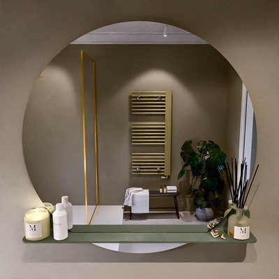 Mondiaz SPOT miroir – Ø 110 cm – avec tablette – Army (vert)