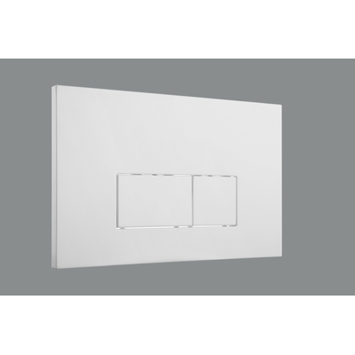 FugaFlow Bedieningsplaat - voor Geberit UP320 inbouwreservoir - dualflush - rechthoekige knoppen - kunststof wit glans