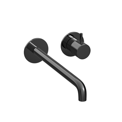 Hotbath COBBER Partie visible pour robinet de lavabo encastré bec 25cm PBP Noir poli PVD