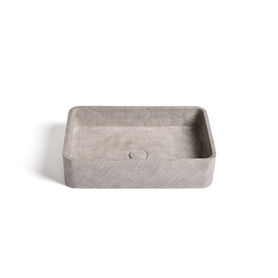 Ideavit Gaia lavabo50x50x12cm béton carré gris clair