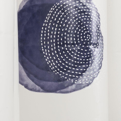 Sealskin Mood Rideau de douche 180x200 cm PEVA Bleu / Blanc cassé