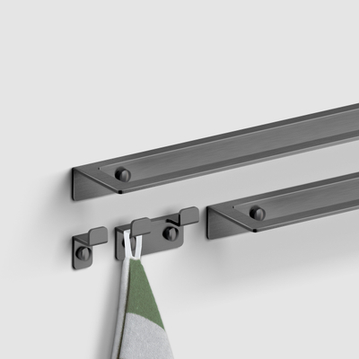 Clou Fold porte-serviettes 60 cm gunmetal brossé PVD