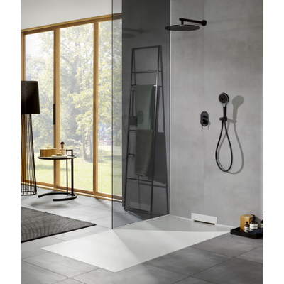 Villeroy & Boch Universal Showers regendouche arm - 408mm wand rond - mat zwart