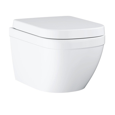 GROHE Euro pack WC suspendu à évacuation profonde sans bride 54x37.4cm avec abattant softclose et déclipsable blanc