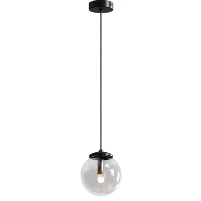 Sjithouse Furniture lampe globe plafond suspendu modèle rond 12cm 4000k noir mat
