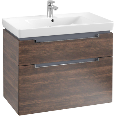 Villeroy & Boch Subway 2.0 meuble sous-lavabo - 78.7x59cm - 2 tiroirs Arizona oak