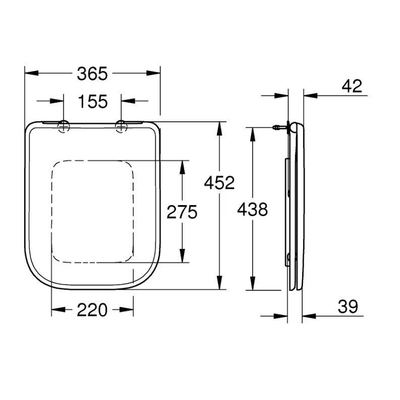 GROHE Bauedge ceramic wc-zitting soft close alpine wit