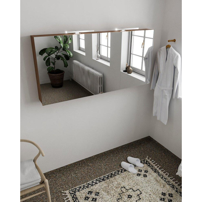 Mondiaz CUBB Armoire de toilette avec miroir - 150x70cm - 3 portes - Rust (brun)