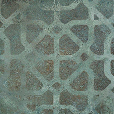 Zyx amazonia carreau de sol et de mur avec décor 14x14cm 9mm rectifié r9 porcelaine émeraude