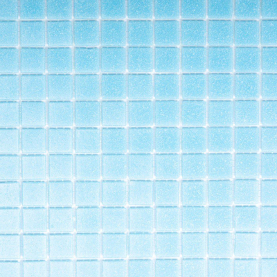 The Mosaic Factory Amsterdam mozaïektegel - 32.2x32.2cm - wand en vloertegel - Vierkant - Glas Light Blue Mat