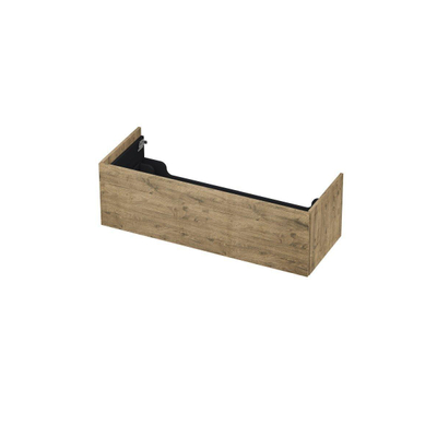 INK Wastafelonderkast - 120x45x37.6cm - 1 lade - push to open - met recht opdekfront - MFC - Naturel eiken
