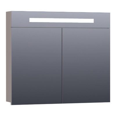 BRAUER Promise armoire de toilette – 80 x 70 x 15 cm – LED directe – Taupe mat