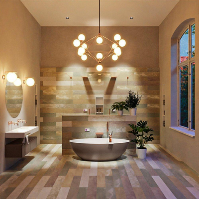 MONDIAZ FLOAT Baignoire îlot - 170x80cm - Fumée/talc