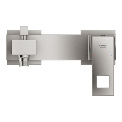 GROHE Eurocube badkraan m. omstel m. koppelingen supersteel