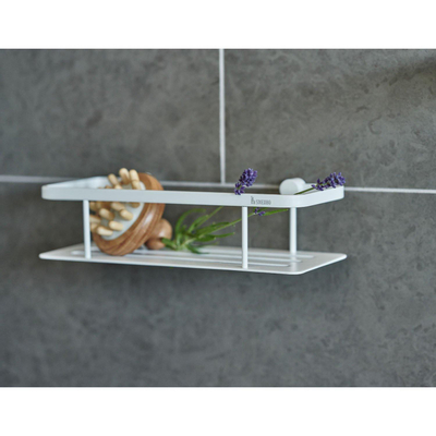 Smedbo Sideline Panier de douche - 10.3x6x10.3cm - à suspendre - Laiton massif Blanc mat