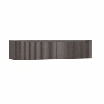 H&R Badmeubelen Juice Wastafelonderkast - 180x45x40cm - afgeronde hoeken - 3D-front - 2 lades - geïntegreerde greep - wenge