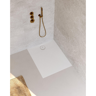 Riho Nuvia Receveur de douche - 100x80cm - antibactérien - purite - blanc mat