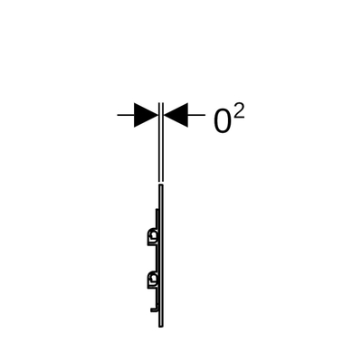 Geberit type 40 urinioir bedieningsplaat - batterij - vierkant - matwit/easy-to-clean