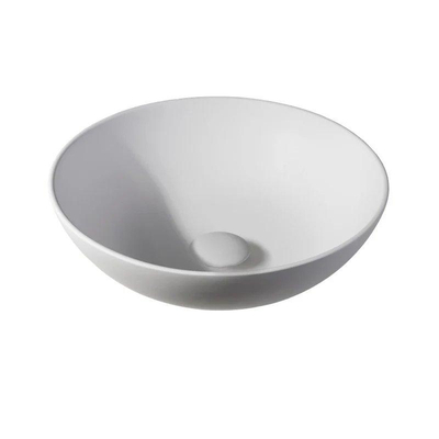 By Goof Waskom - opbouw - 38.5x13.8x38.5cm - Solid surface - Rond - Mat Wit