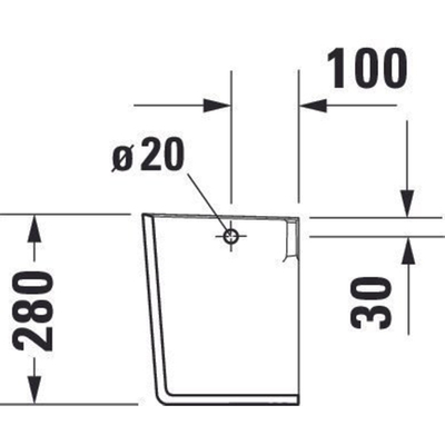 Duravit ME by Starck cache-siphon pour lave-mains blanc