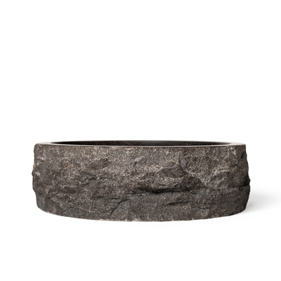 Wiesbaden Raw Waskom rond hamerslag - 40x12cm hardsteen gezoet