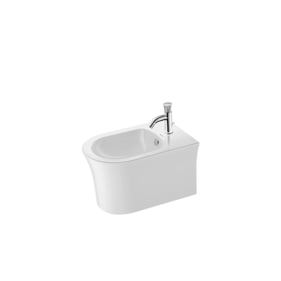 Duravit White tulip Wandbidet - 54x37x31.5cm - met overloop - wit