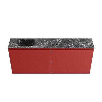 MONDIAZ TURE-DLUX 120cm toiletmeubel Fire. EDEN wastafel Lava positie links. Zonder kraangat.