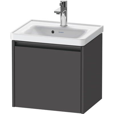 Duravit ketho 2 meuble sous lavabo avec 1 tiroir 48.4x37.5x44cm avec poignée anthracite graphite mat