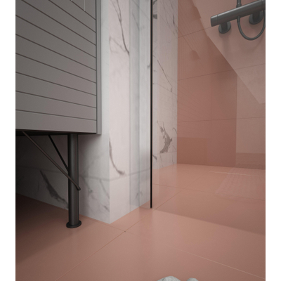 Adema Dawn Inloopdouche - 80x200cm - wandprofiel - stabilisatiestang - helder glas - chroom