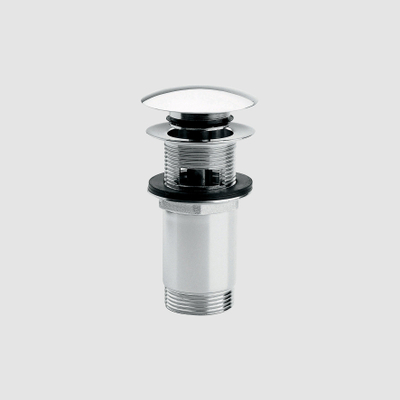 Clou InBe stop/go afvoerplug met overloop rond chroom