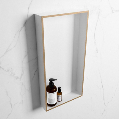 MONDIAZ EASY Nis - 59.5x29.5cm - geschikt voor in- of opbouw - 1 vak - kleur Oro | Talc