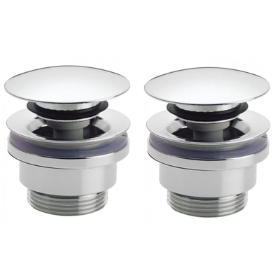 FugaFlow Efficiente Anta bouchon de vidage à clapet 5/4" chrome set de 2 -