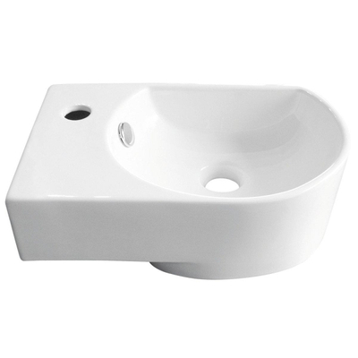 Nemo Go Flexy Set lave-mains gauche 41x27x142cm avec robinet 14cm et siphon porcelaine blanc