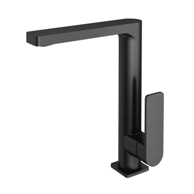 Hotbath Gal Wastafelmengkraan Draaibare uitloop - PVD - geborsteld gunmetal (antraciet)