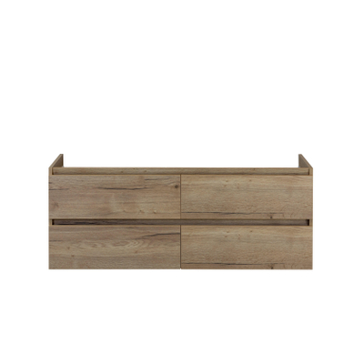 HR badmeubelen Infinity Meuble sous-vasque - 140x44.8x55cm - 4 tiroirs - sans poignée - chêne naturel