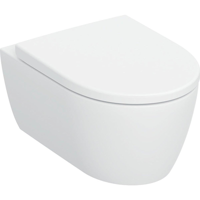 Geberit iCon Pack WC - 53x35cm - à fond creux - sans bride - TurboFlush - abattant à fermeture douce et à démontage rapide - mat blanc