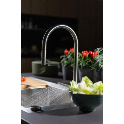 AXOR One afbouwdeel thermostaatmodule 3F BB RVS-look