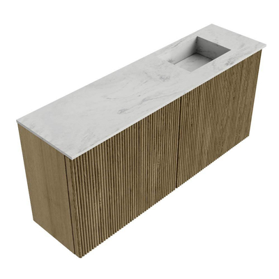 Mondiaz JOYA-DLUX 90cm meuble de toilette - couleur Dusk - Vasque FAYE position Droite Sans trou de robinet couleur Opalo.